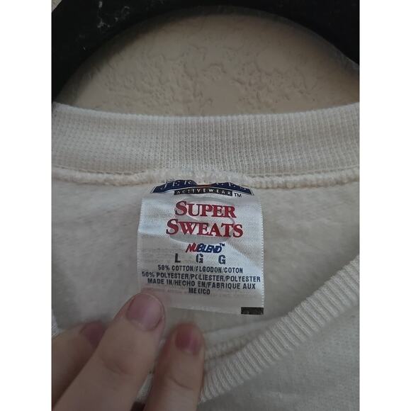 VTG JERZEES White Precious Moments Graphic Pullover Sweatshirt Womans Large - Picture 5 of 5